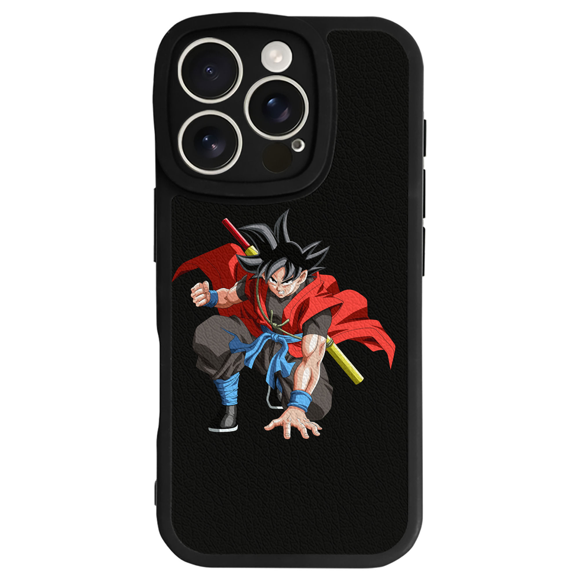 （画像用） ドラゴンボール 孫悟空（そん ごくう）Son Goku カカロット DRAGON BALL Kakarotto 【iPhone 16シリーズ対応】シリコンスマホケース（レザー調） 材質：シリコン